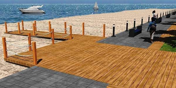 Rendering progettuale del lungomare