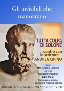 locandina tutta colpa di Solone con Luigi Mula