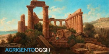 Gustaf Wilhelm Palm 1810-1890 Vue af Ruinerna af Junos tempel vid Girgenti