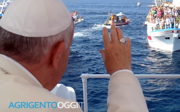 papa a lampedusa fonte arcidiocesi di agrigento