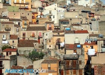 View over Caccamo; a town in the inner Sicily. Italy.