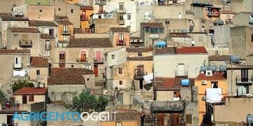 View over Caccamo; a town in the inner Sicily. Italy.